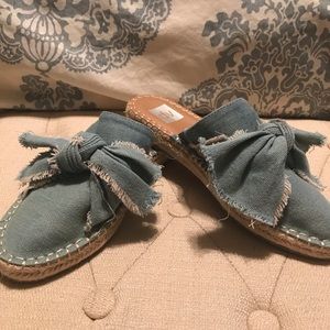 Denim slip on shoes